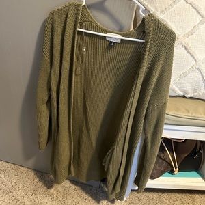 Green cardigan